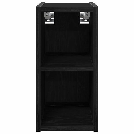 Hangkast Riga Zwart Eiken 20 x 29,5 x 40 cm Bewerkt hout 5