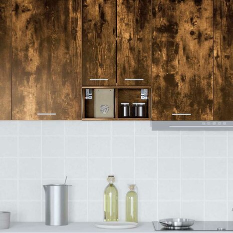 Hangkast Riga Gerookt eiken 20 x 29,5 x 40 cm Bewerkt hout 4