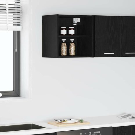 Hangkast Riga Zwart Eiken 40 x 29,5 x 40 cm Bewerkt hout 1