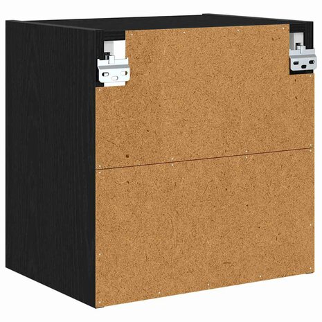 Hangkast Riga Zwart Eiken 40 x 29,5 x 40 cm Bewerkt hout 7