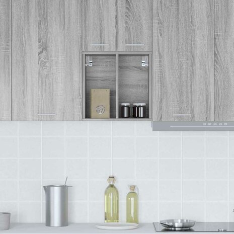Hangkast Riga Grijs Sonoma 40 x 29,5 x 40 cm Bewerkt hout 4
