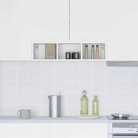 Hangkast met plank Riga Wit 20 x 29,5 x 80 cm Bewerkt hout 4