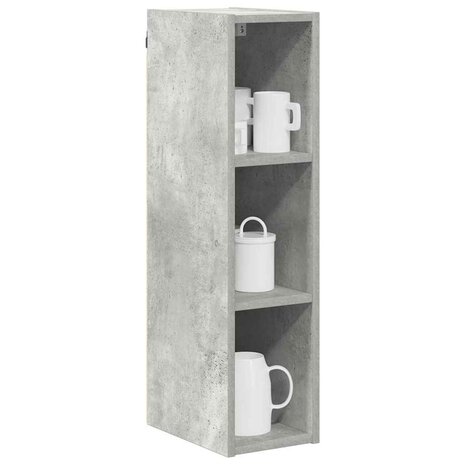 Hangkast Riga Beton Grijs 20 x 29,5 x 80 cm Bewerkt hout 3