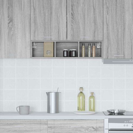 Hangkast Riga Grijs Sonoma 20 x 29,5 x 80 cm Bewerkt hout 4