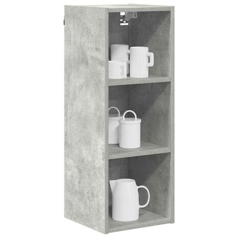 Hangkast Riga Beton Grijs 30 x 29,5 x 80 cm Bewerkt hout 3