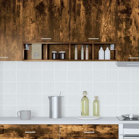 Hangkast Riga Gerookt eiken 20 x 29,5 x 100 cm Bewerkt hout 4