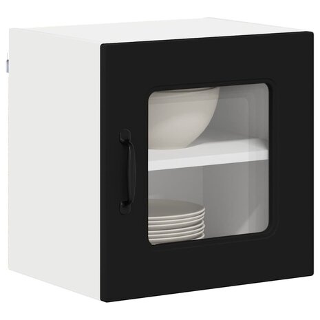 Keukenkast aan de muur Zwart 40 x 31 x 40 cm Bewerkt hout 3