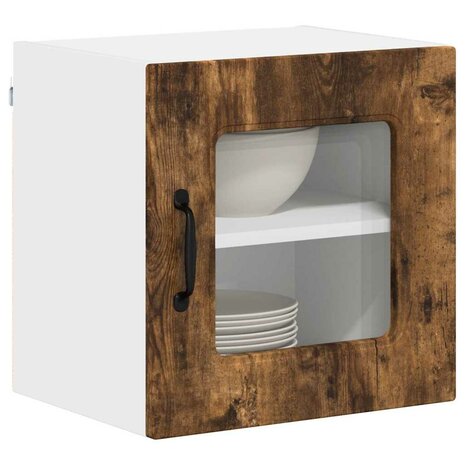 Keukenkast aan de muur met plank Gerookt eiken 40 x 31 x 40 cm 3