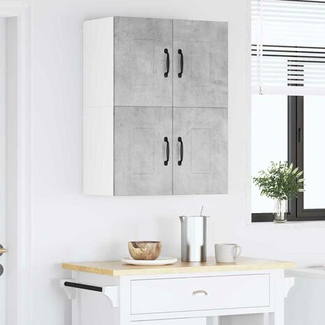 Keukenkast aan de muur Beton Grijs 60 x 31 x 40 cm Bewerkt hout 4