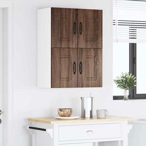 Keukenkast aan de muur Bruin Eiken 60 x 31 x 40 cm Bewerkt hout 4