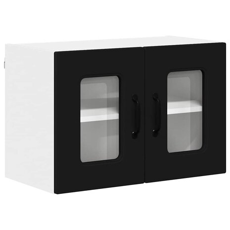 Keukenkast aan de muur Zwart 60 x 31 x 40 cm Bewerkt hout 2