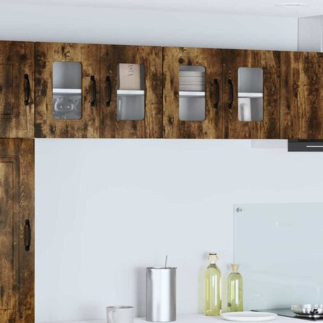 Keukenkast aan de muur met plank Gerookt eiken 60 x 31 x 40 cm 1