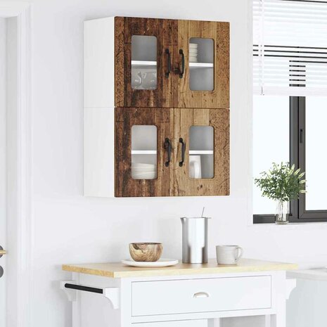 Keukenkast aan de muur Oud Hout 60 x 31 x 40 cm Bewerkt hout 4