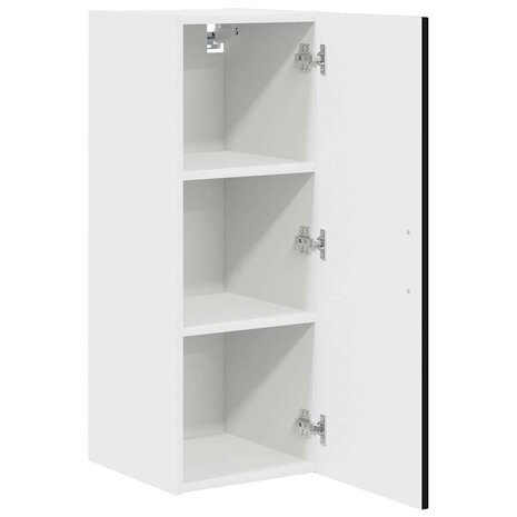 Keukenkast aan de muur Zwart 30 x 31 x 80 cm Bewerkt hout 5