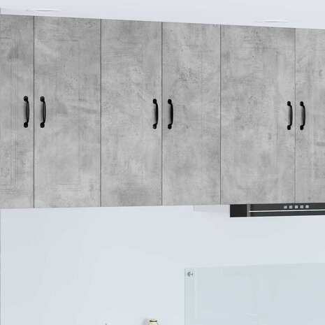 Keukenkast aan de muur Beton Grijs 30 x 31 x 80 cm Bewerkt hout 1