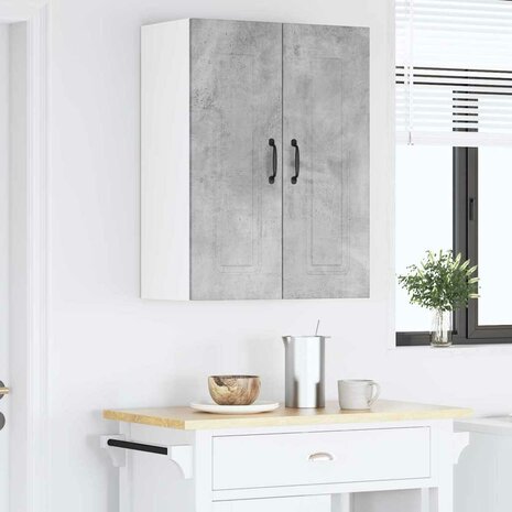 Keukenkast aan de muur Beton Grijs 30 x 31 x 80 cm Bewerkt hout 4