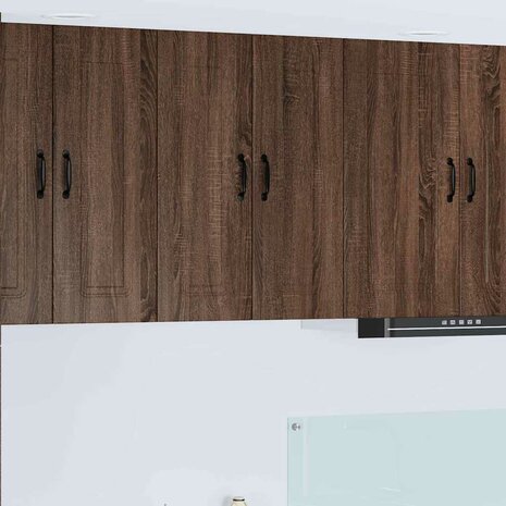 Keukenkast aan de muur Bruin Eiken 30 x 31 x 80 cm Bewerkt hout 1