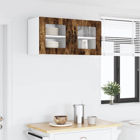 Keukenkast aan de muur met plank Gerookt eiken 40 x 31 x 40 cm 4