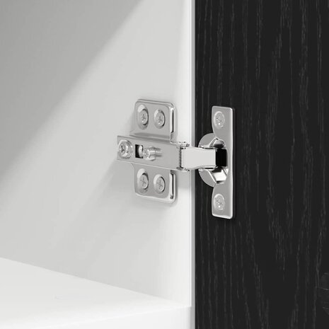 Hangkast Riga Zwarte Eik en Wit 30 x 31 x 40 cm Bewerkt hout 9