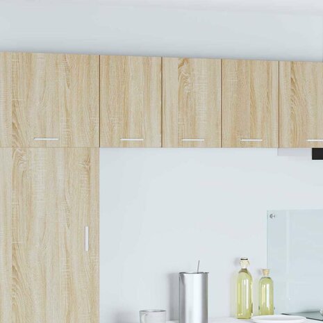 Hangkast Riga Sonoma Eik en Wit 30 x 31 x 40 cm Bewerkt hout 1