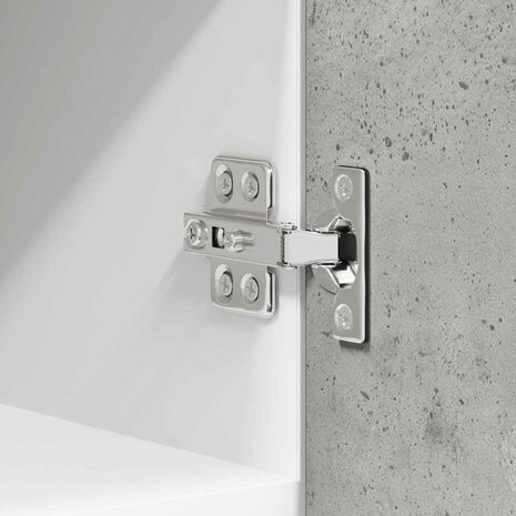 Hangkast Riga Beton Grijs en Wit 30 x 31 x 40 cm Bewerkt hout 9