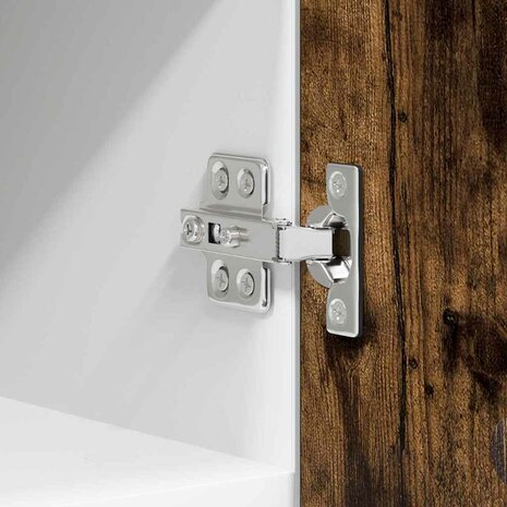 Hangkast Riga Gerookte Eik en Wit 30 x 31 x 40 cm Bewerkt hout 9