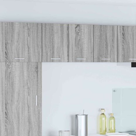 Hangkast Riga Grijs Sonoma en Wit 30 x 31 x 40 cm Bewerkt hout 1