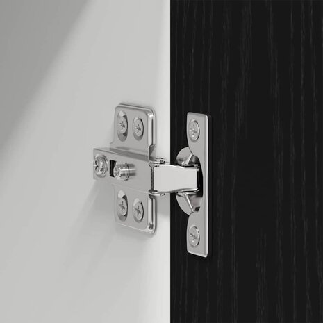 Hangkast Riga Zwarte Eik en Wit 40 x 31 x 40 cm Bewerkt hout 9