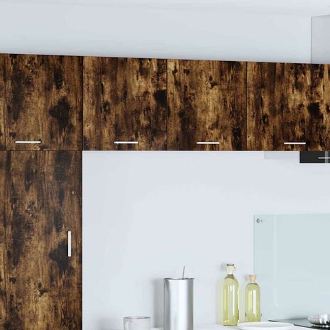 Hangkast Riga Gerookte Eik en Wit 40 x 31 x 40 cm Bewerkt hout 1