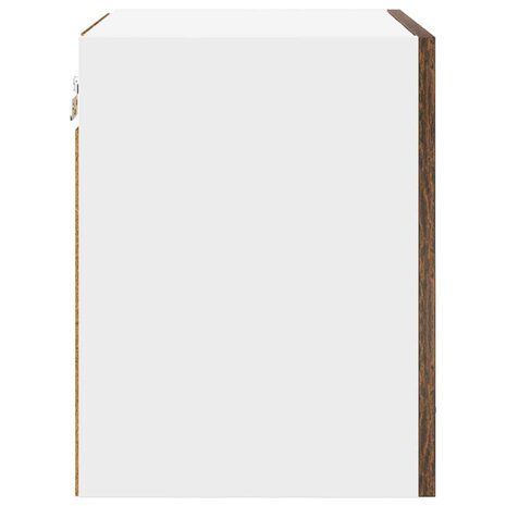 Hangkast Riga Gerookte Eik en Wit 40 x 31 x 40 cm Bewerkt hout 7