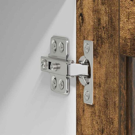 Hangkast Riga Gerookt eiken 40 x 31 x 40 cm Bewerkt hout 9