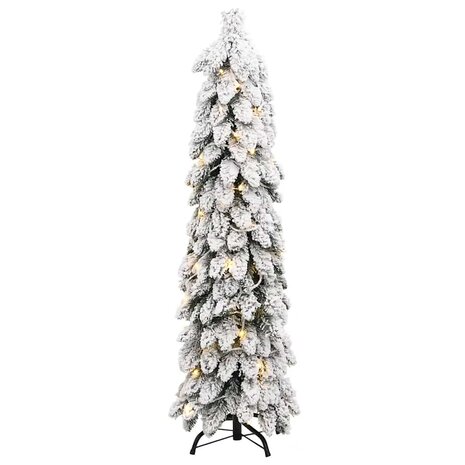 Kunstkerstboom met verlichting en sneeuw 60 LED&apos;s 120 cm 3