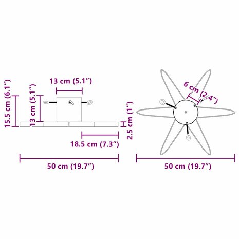 Kerstboomstandaard 1.73 Groen 49 x 49 x 15,5 cm Staal 9