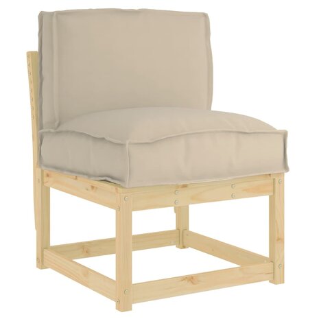 Palletkussen voor rugleuning Taupe 50 x 40 x 12 cm Oxford stof 3