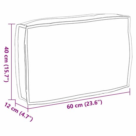 Palletkussen voor rugleuning koningsblauw 60 x 40 x 12 cm 8