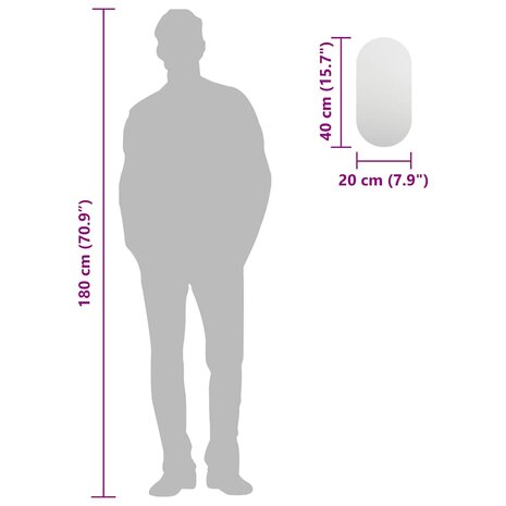 Spiegel 40x20 cm glas 7