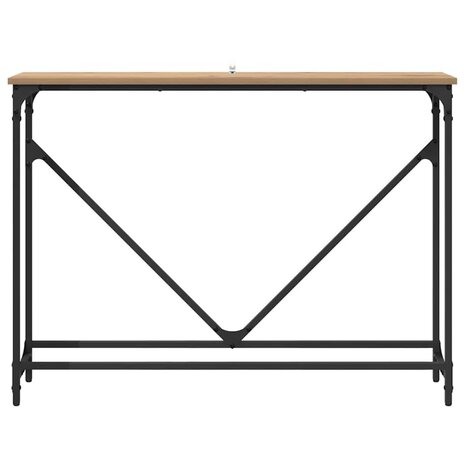 Wandtafel artisanaal eikenkleurig 102 x 22.5 x 75 cm 5