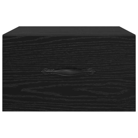 Nachtkastje met lade Zwart eiken 35 x 35 x 20 cm Bewerkt hout 6