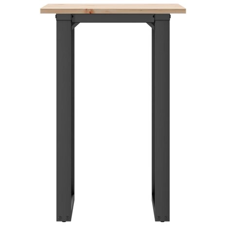Eettafel O-frame 50x50x75 cm massief grenenhout en staal 4