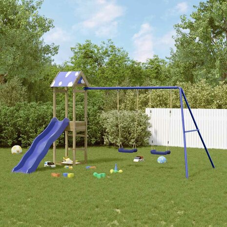 Speelhuis ge&iuml;mpregneerd grenenhout 1