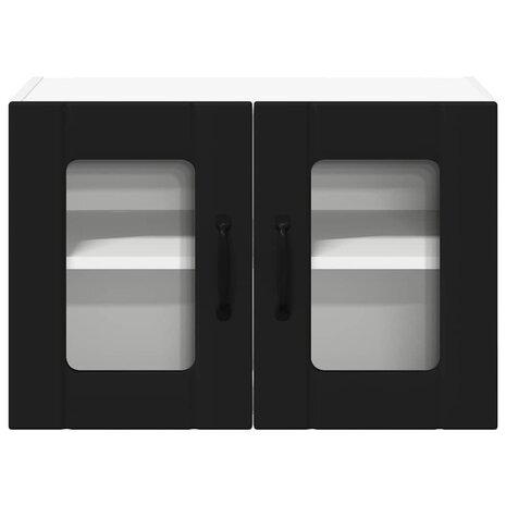 Keukenkast met plank Zwart 60 x 31 x 40 cm Bewerkt hout 6