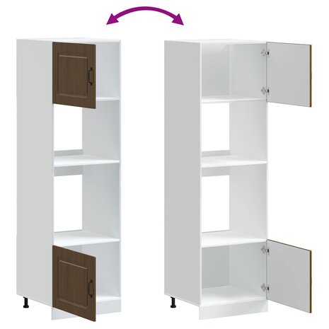 Ovenkasten 2 st Kalmar bewerkt hout bruin eikenkleur 8