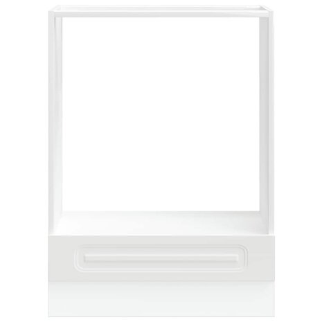 Ovenkast Kalmar bewerkt hout wit 3