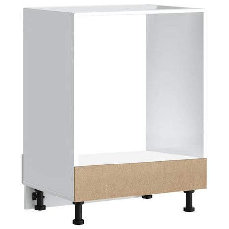 Ovenkast Kalmar bewerkt hout wit 5