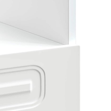 Ovenkast Kalmar bewerkt hout wit 7