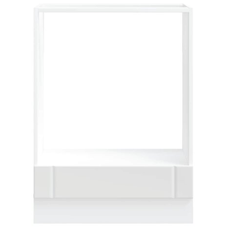 Ovenkast Lucca bewerkt hout wit 4