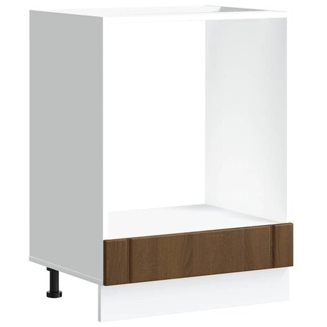 Ovenkast Lucca bewerkt hout bruin eikenkleur 2