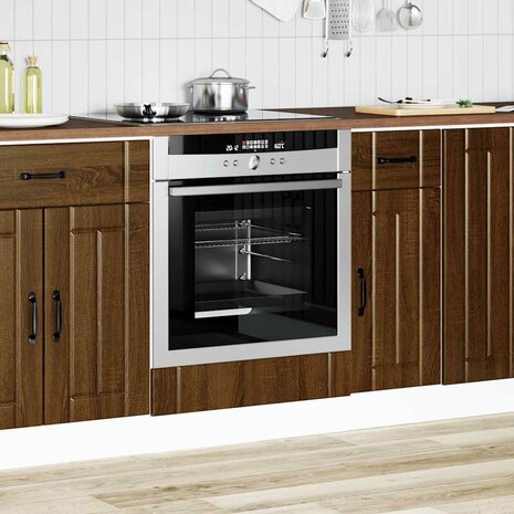 Ovenkast Lucca bewerkt hout bruin eikenkleur 3