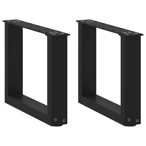 Salontafelpoten 2 st U-vormig 30x(30-31) cm staal zwart 1