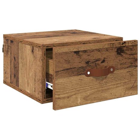 Wandkastje Oud Hout 35 x 35 x 20 cm Bewerkt hout 5
